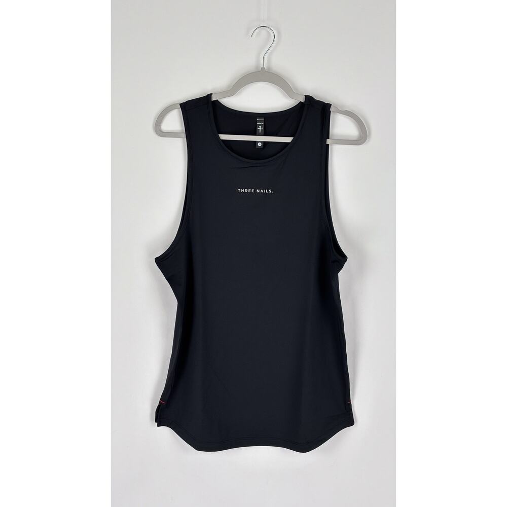 Three Nails Pro Tech Tank Top Black Mens Medium New Athletic Jesus Christian